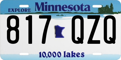 MN license plate 817QZQ