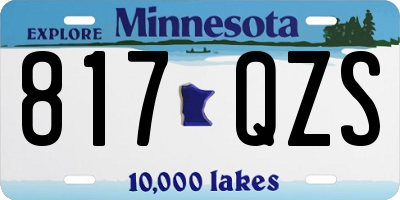 MN license plate 817QZS