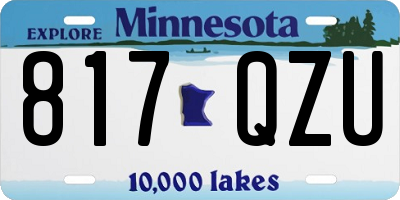 MN license plate 817QZU