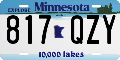 MN license plate 817QZY