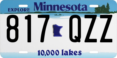 MN license plate 817QZZ