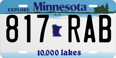 MN license plate 817RAB