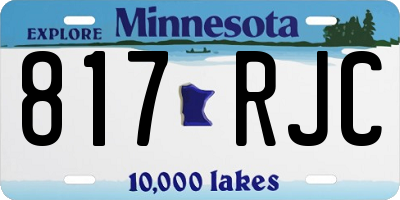 MN license plate 817RJC