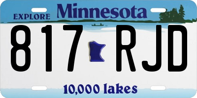 MN license plate 817RJD