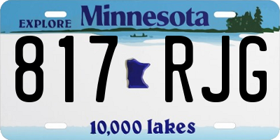 MN license plate 817RJG