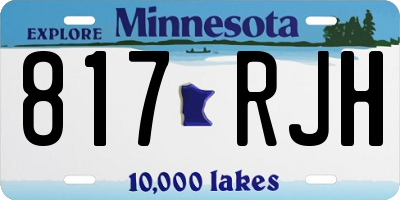 MN license plate 817RJH