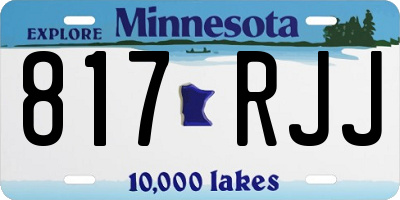 MN license plate 817RJJ