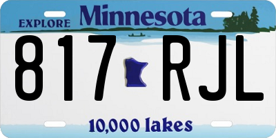 MN license plate 817RJL