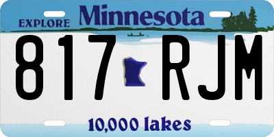 MN license plate 817RJM