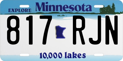 MN license plate 817RJN