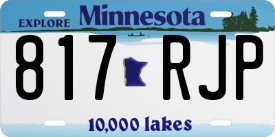 MN license plate 817RJP