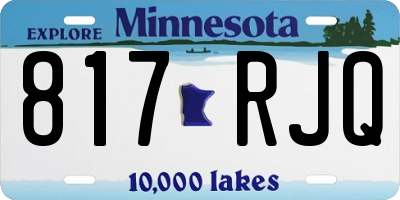 MN license plate 817RJQ