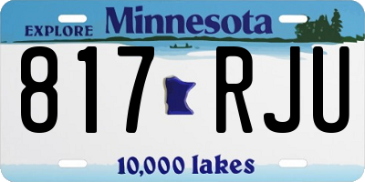 MN license plate 817RJU