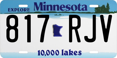 MN license plate 817RJV