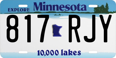 MN license plate 817RJY