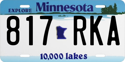 MN license plate 817RKA