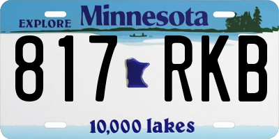 MN license plate 817RKB