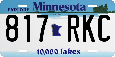 MN license plate 817RKC