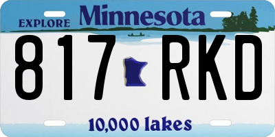 MN license plate 817RKD