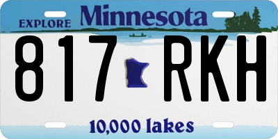 MN license plate 817RKH