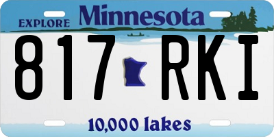 MN license plate 817RKI