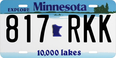 MN license plate 817RKK