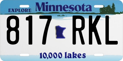 MN license plate 817RKL