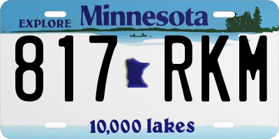 MN license plate 817RKM