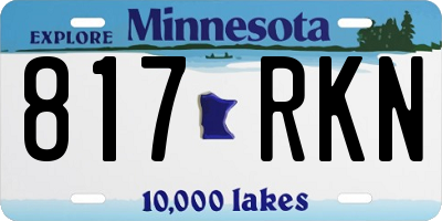 MN license plate 817RKN