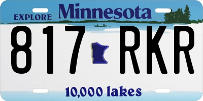MN license plate 817RKR