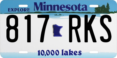 MN license plate 817RKS