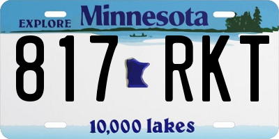 MN license plate 817RKT
