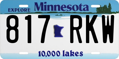 MN license plate 817RKW