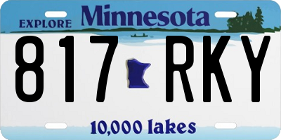 MN license plate 817RKY