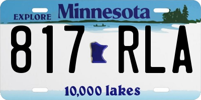 MN license plate 817RLA