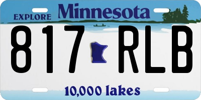 MN license plate 817RLB