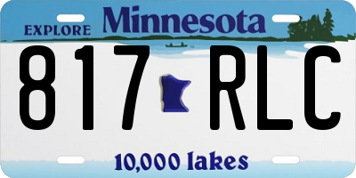 MN license plate 817RLC