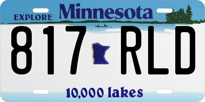 MN license plate 817RLD