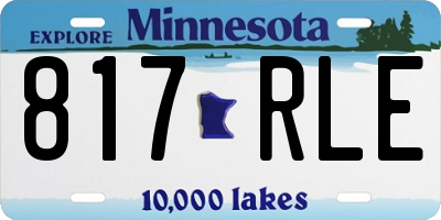 MN license plate 817RLE