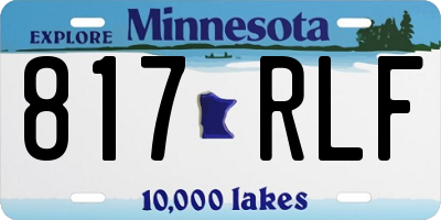 MN license plate 817RLF
