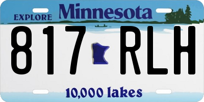 MN license plate 817RLH