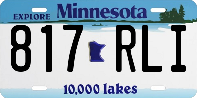 MN license plate 817RLI
