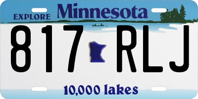 MN license plate 817RLJ