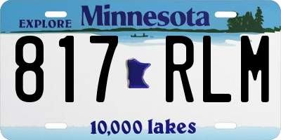 MN license plate 817RLM