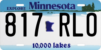 MN license plate 817RLO