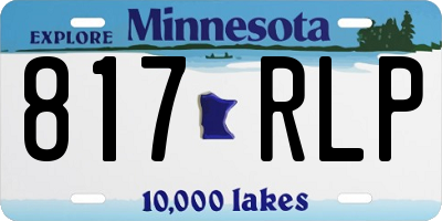 MN license plate 817RLP