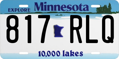 MN license plate 817RLQ