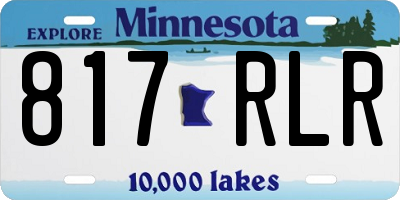 MN license plate 817RLR