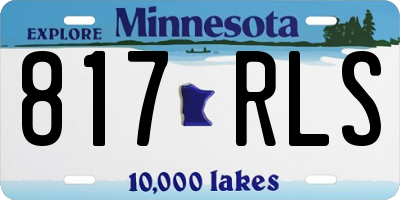MN license plate 817RLS