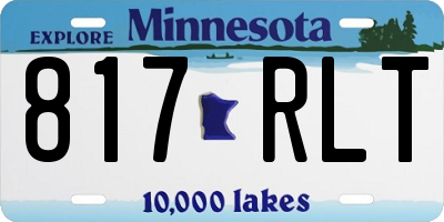 MN license plate 817RLT